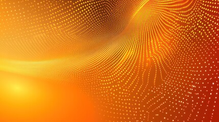 Abstract Orange Swirling Light Dots Background