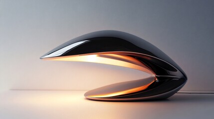 Modern Chrome Table Lamp with Warm Light