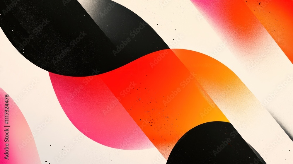 Poster abstract colorful swirls and gradient design