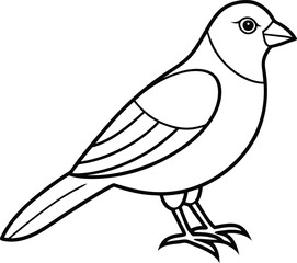dove of peace line art vector design
