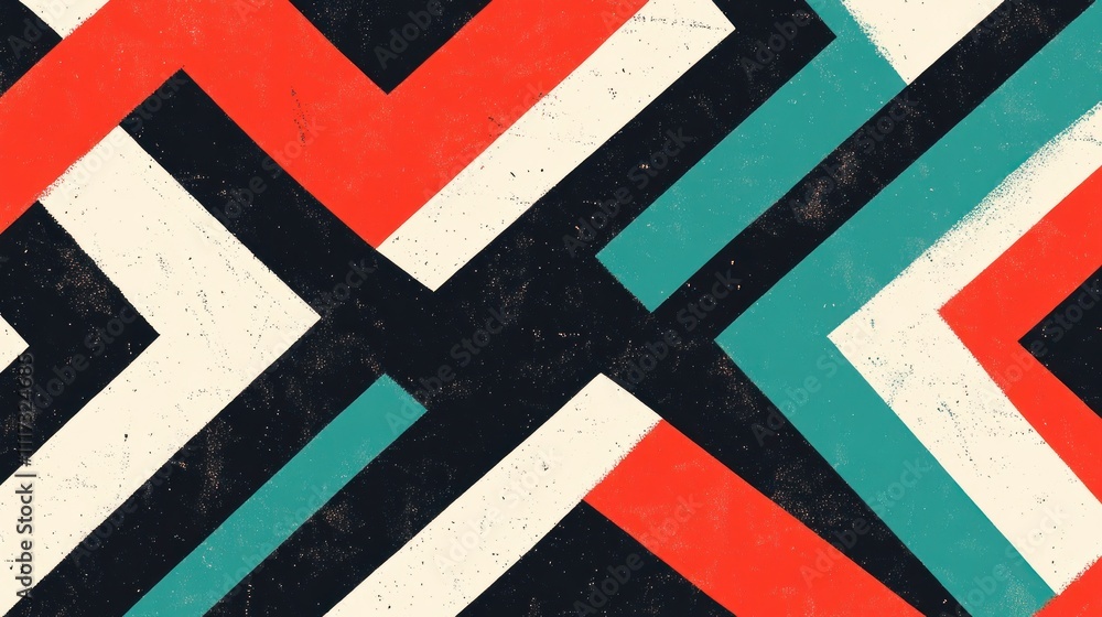Poster abstract geometric pattern with diagonal stripes