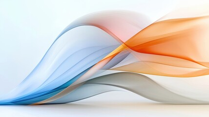 Obraz premium Abstract colorful waves in soft gradients and fluid motion.