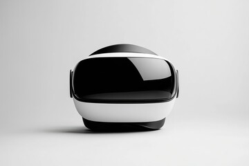Modern Virtual Reality Headset on White Background