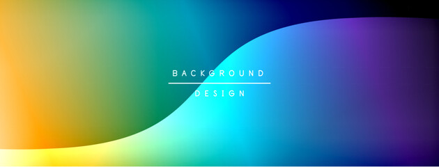 Bright rainbow style color gradient with curve round shape line background. Vector Illustration For Wallpaper, Banner, Illustration, landing page