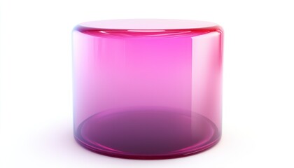 3D pink curved cylinder made from synthetic resin for smooth, modern design.