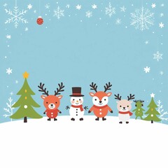 Obraz premium christmas greeting cards for kids