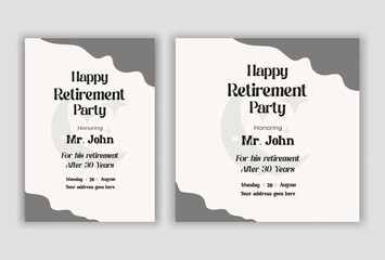 Retirement party invitation  flyer design template
