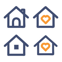 home icon set vector illustration for real estate and design