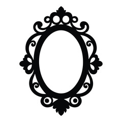 decorative mirror silhouette art for home and wall decor