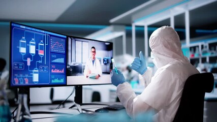 Science Research Lab Doctor Using Technology