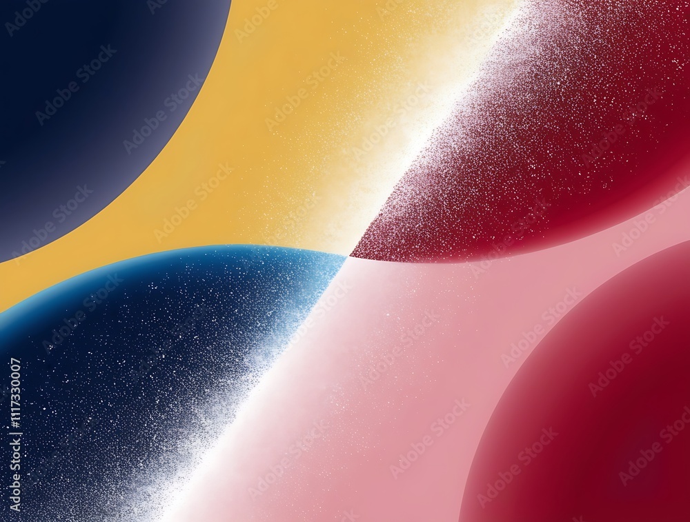Wall mural shiny sparks of little objects on a bright colorful abstract background hues of rainbow colorful col
