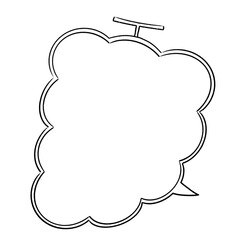 白黒　ぶどうの吹き出し