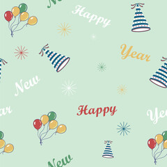  Simple seamless new year pattern vector illustration