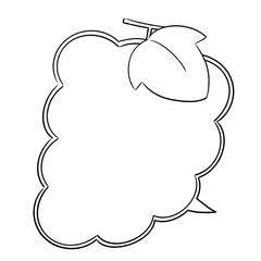 白黒　ぶどうの吹き出し