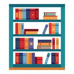 bookshelf vector illustration for home and library decor