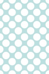 Polka dots, circle pattern. Seamless white and blue  background. Scarpbook, retro style.