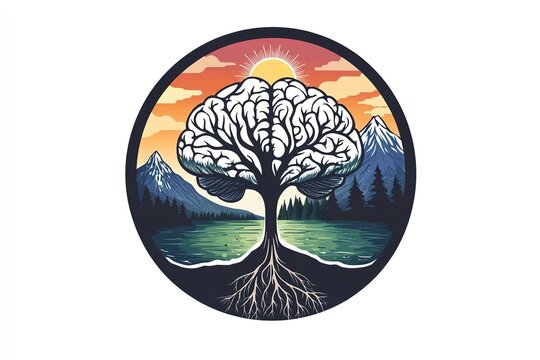 Brain tree illustration
