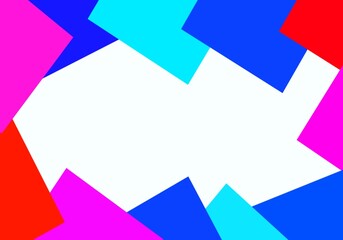 Abstract cube background with blue pink red colors