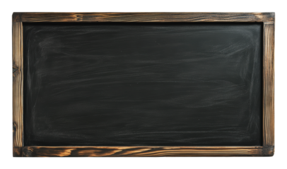 Blank chalkboard ready for creative expression, cut out - stock png.