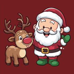Santa Claus and Reindeer