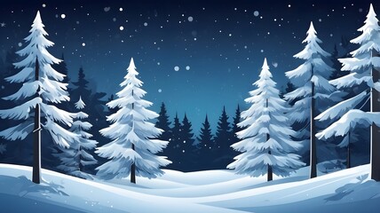 Fototapeta premium winter forest landscape