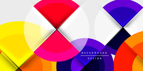 Circle and semi circle geometric background. Vector Illustration For Wallpaper, Banner, Background, Card, Book Illustration, landing page