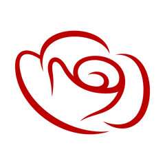 Rose Vector Logo Design Template