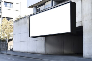 Obraz premium A blank billboard in an urban setting, ready for advertising or messaging.