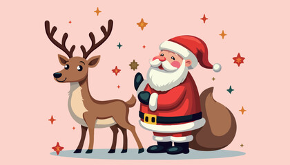 Santa Claus with Reindeer