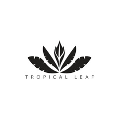 Tropical leave abstrack frame nature vector image.shape and logo vector