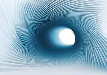 Obraz premium Abstract Visualization of a Twisting Tunnel in Light Blue Shades with Soft Curves and Fluid Lines Creating a Sense of Depth and Movement in a Digital Style