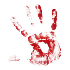 High-Quality PNG of Bloody handprint Isolated on White Background &ndash; High Resolution