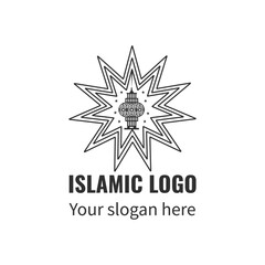 Luxury Muslim Learn logo, Islamic Logo Vector Design, Vector illustration, Mosque icon vector, Silhouette Islamic Vector Logo, Abstract emblem,
Islam learning logo template, black and white logo,