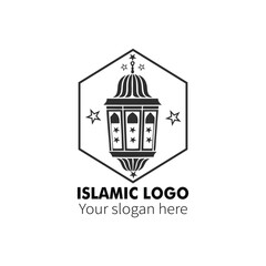 Luxury Muslim Learn logo, Islamic Logo Vector Design, Vector illustration, Mosque icon vector, Silhouette Islamic Vector Logo, Abstract emblem,
Islam learning logo template,  black and white logo,