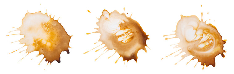 High-Quality PNG Coffee stain Isolated on White Background – High Resolution