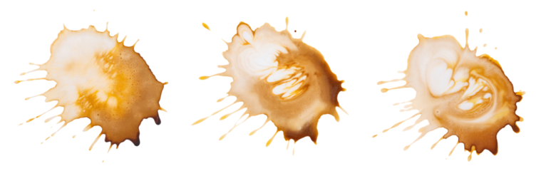High-Quality PNG Coffee stain Isolated on White Background – High Resolution