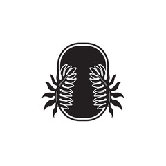 Tropical leave abstrack frame nature vector image.shape and logo vector