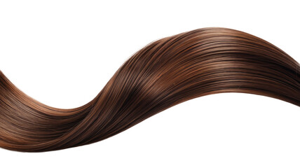 High-Quality PNG of Brown shiny hair wave, Isolated on White Background &ndash; High Resolution