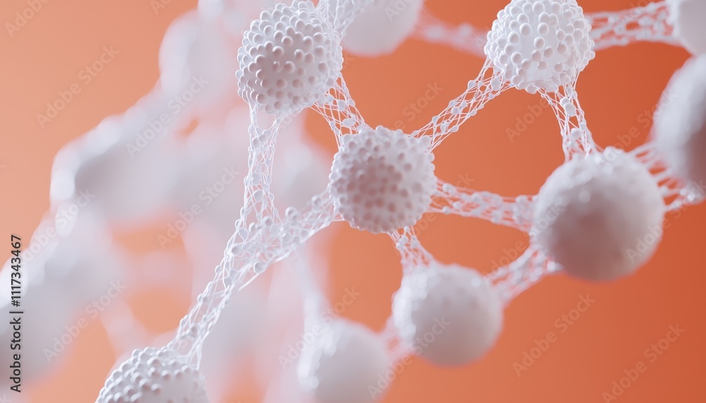 Aufkleber molecular structures in scientific study laboratory environment 3d visualization abstract concept cl