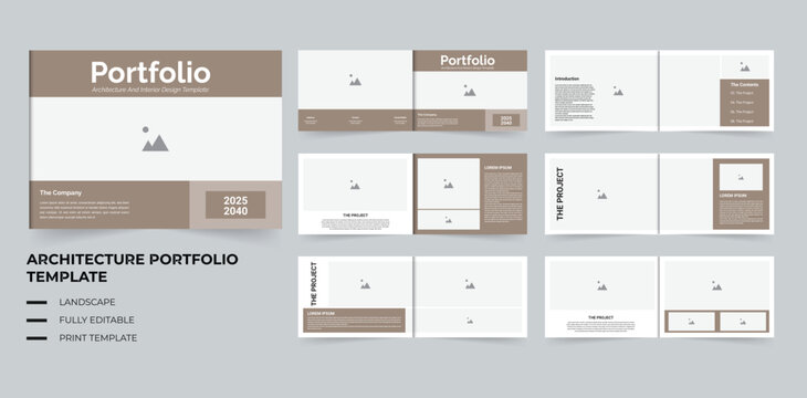 Creative landscape portfolio design Architecture portfolio or interior portfolio