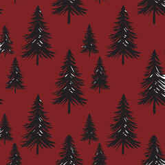 Obraz premium Winter Forest Pattern