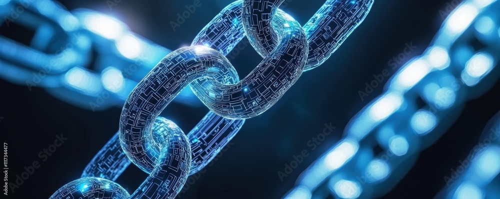 Poster blockchain technology revolution understanding digital security through innovative data links cyber 