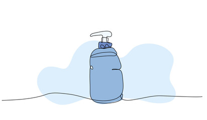 Vector illustration of detergent. Modern flat in continuous line style.