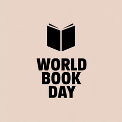 World Book Day graphic design featuring an open book