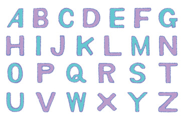 Hand drawn alphabet capital letter illustration