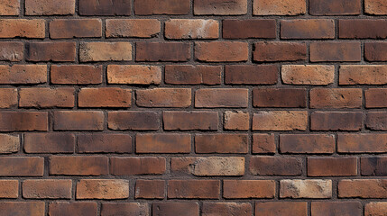 Obraz premium A photorealistic image of a brown brick wall, creating an atmosphere that evokes nostalgia and warmth. 