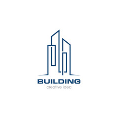 Creative Building Concept Logo Design Template