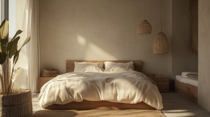 Cozy Minimalist Bedroom with Natural Light