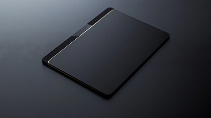 Virtual drive card displayed on a black background, emphasizing the sleek design of the virtual drive card. Copy space available for text or graphics.