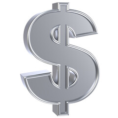 Dollar Silver 3D Render